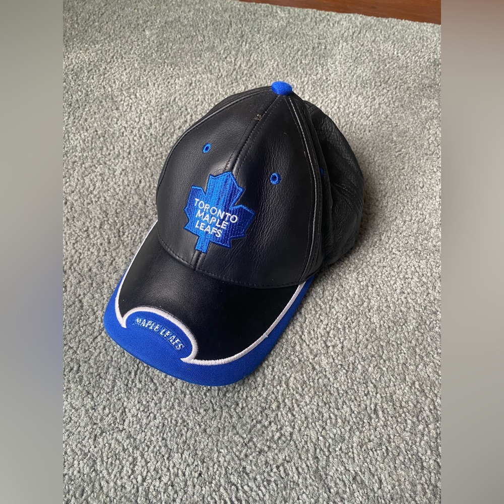 Vintage Rare Jeff Hamilton Full Leather with Embroidery Leafs Hat